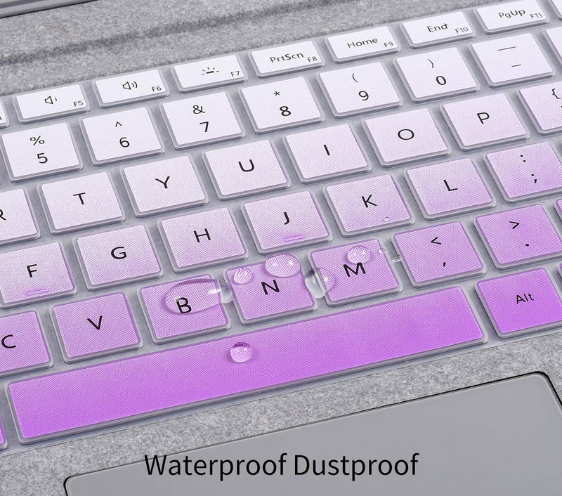 CaseBuy Keyboard Cover for New Microsoft Surface Pro 7 12.3 inch 2020+ / Surface Pro 6 2018 / Surface Pro 5 2017 / Surface Pro 4, Surface Pro Accessories, Ombre Purple