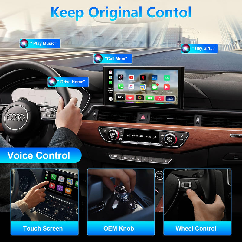Car TV Mate Pro with Wireless CarPlay Adapter, 2025 New HDMI Multimedia Adapter for TV Stick Converter/Game Consoles/Set-Top Box/Screen Throwers, Magic Box Support Wired CarPlay Cars from 2016 Grey-Y3B