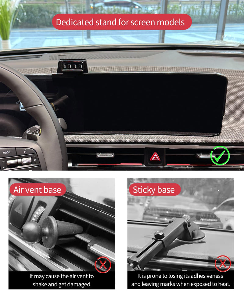 15W Wireless Charging Car Phone Holder for Kia EV6 2025 2026, 12.3" Screen | Magsafe Accessories Fast Charging Magnetic Cell Phone Holder Clip Compatible with iPhone Android, 3D Fit Vehicle Phone Stand 12.3-inch for 2025 2026 EV6
