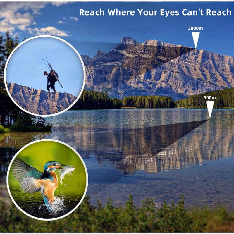 60x60 Compact Binoculars for Adult with Low Light Vision,BAK4 Prism FMC Lens HD Professional Waterproof,High Powered Easy Focus,for Bird Watching,Hunting,Traveling,Sightseeing