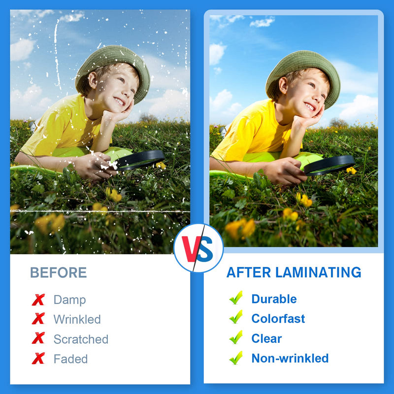 KTRIO Laminating Sheets, Holds 8.5 x 11 Inch Sheets 30 Pack, 3 Mil Thermal Laminating Pouches 9 x 11.5 Inch Clear Plastic Lamination Sheet Paper for Laminator, Round Corner Letter Size