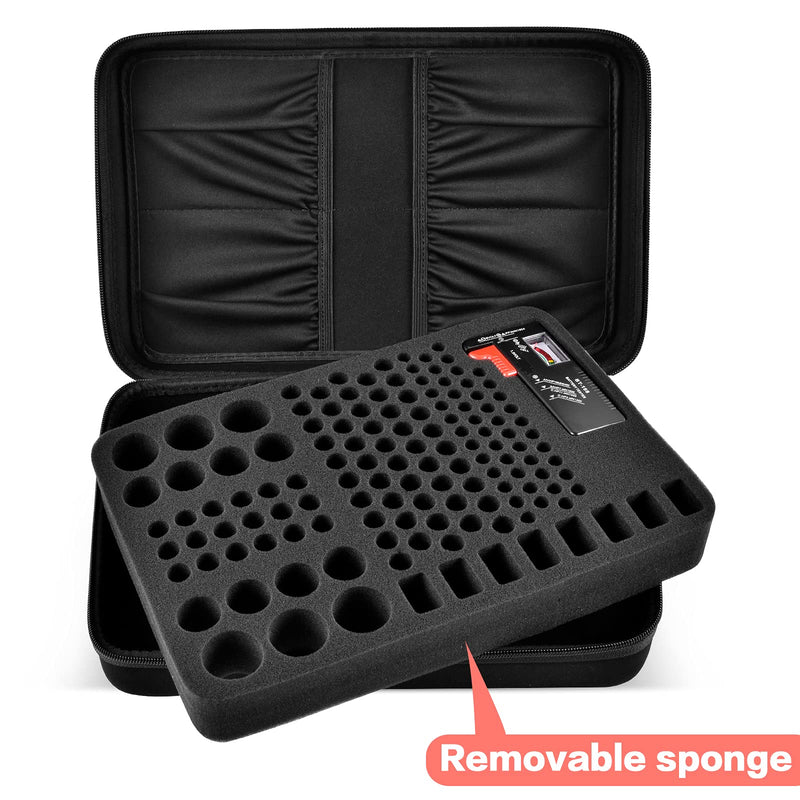 Comecase Hard Battery Organizer Storage Box with Hard Carrying Case for Oculus Quest 2 All-in-One VR Gaming Headset and Touch Controllers - 2 Pack