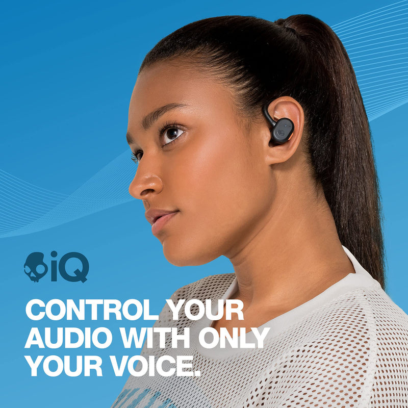 Skullcandy Push Active True Wireless in-Ear Bluetooth Earbud, Use with iPhone and Android with Charging Case and Mic, Great for Gym, Sports, and Gaming, IP55 Water, Dust Resistant - Grey/Blue Light Grey/Blue One Size