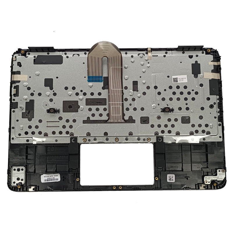 LTPRPTS Replacement Laptop Upper Case Palmrest Keyboard Assembly Part for HP Chromebook X360 11MK G3 EE M49312-001 Black