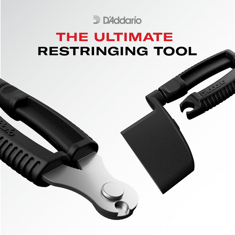 [AUSTRALIA] - D'Addario Accessories Bass Pro-Winder - Bass Guitar String Winder, Bass String Cutter, Bass Guitar Bridge Pin Puller - Ultimate Ergonomic All in One Bass Tool for Restringing - Black Bass ProWinder 