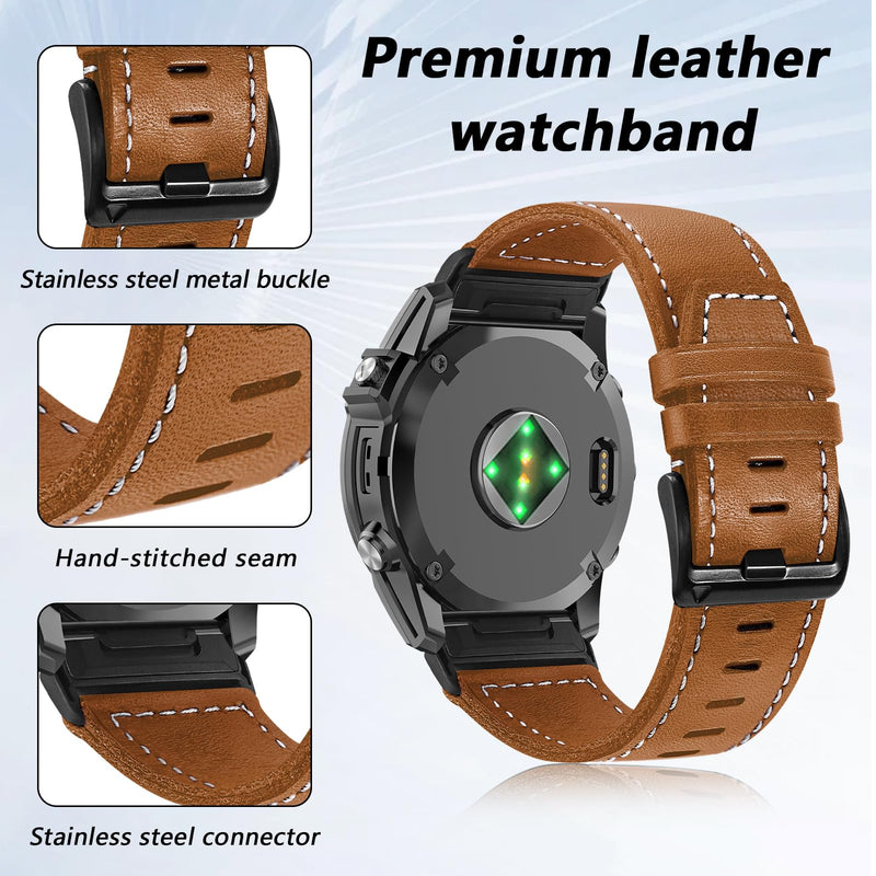 ZPJPPLX 22mm Watch Bands for Fenix E 8 AMOLED 47mm 7 6 Pro 5 plus,Quick fit Strap for quatix 6 7 8 epix Pro tactix 8 AMOLED 47mm/Approach S62 S70/Forerunner 965 970 955/Descent G2 G1