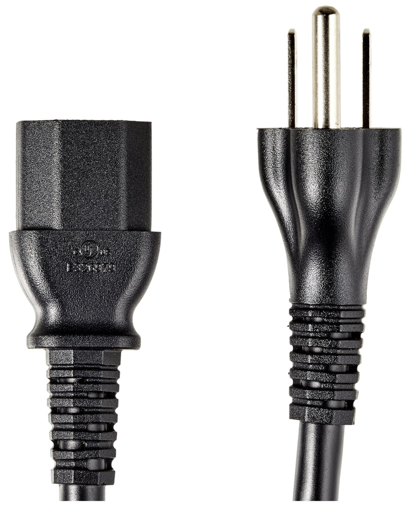 Amazon Basics 15 Feet Computer Monitor TV Replacement 3 Prong AC Power Cord, 18 AWG, 125 Volts, Black