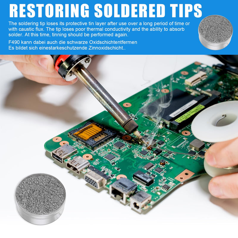 3 cans of soldering tip cleaner, soldering tips reactivator, reactivation oxidised soldering tips, used for maintenance and repair of the soldering tip (net weight: 16 g can)