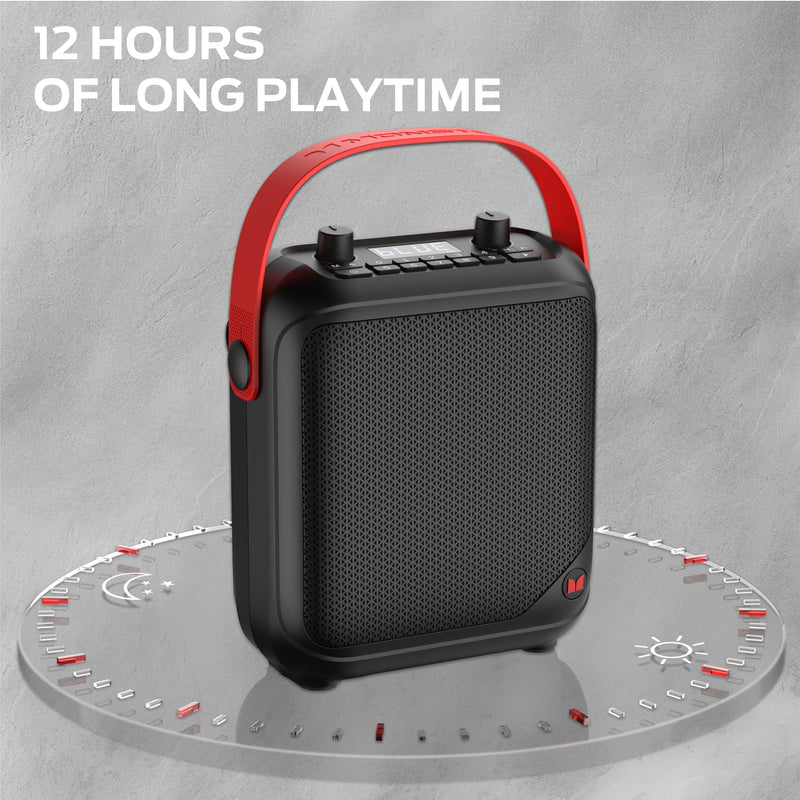 Monster Portable Bluetooth Speakers, Wireless Bluetooth Speaker with 40W Loud Stereo Sound, Outdoor Speakers with Handle, 12H Playtime, Supports TF Card, AUX, FM Radio for Party Black