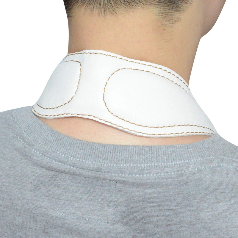 adorence Leather Saxophone Neck Strap - (Ergonomic, Breathable, Metal Swivel Snap Hook) Sax Neck Strap for Alto Tenor -White White