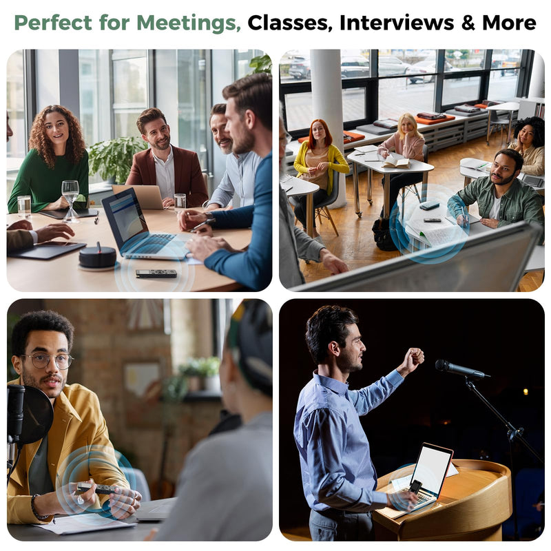 [AUSTRALIA] - AI Digital Voice Recorder with Playback: AI Transcribe & Summarize Voice Activated Recorder with OTG - Portable Tape Recorder for Meeting & Lectures 64GB 