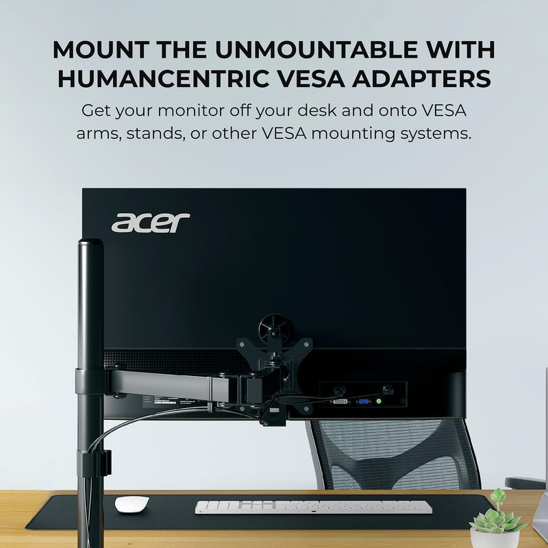 HumanCentric VESA Mount Adapter Bracket Compatible with Acer Monitor | Fits R240HY bidx, R221Q, R271, SB220Q, R241Y, RT240Y, RT270, SA220Q, SA230 bi, SA240Y, SA270 Bbix, SB230, SB240Y One Pack