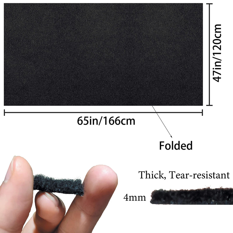 Speaker Box Carpet Fabric Black: Car Trunk Truck Auto Automotive Liner Speakers Subwoofer Interior Cover Roll Carpeting for Sub Box Polyester Fiber Material 47 X 65 in 21.25 Sqft（Folded）