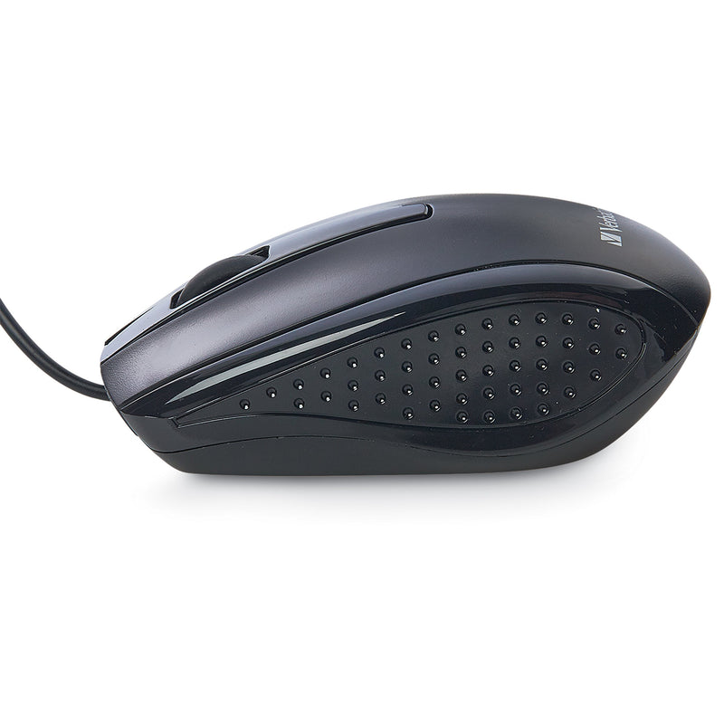 Verbatim Slimline Wired Keyboard and Mouse Combo, Optical Wired Mouse, Full-Size Keyboard, USB Plug-and-Play, Compatible with PC, Laptop - Frustration Free Packaging Black Wired Keyboard & Mouse