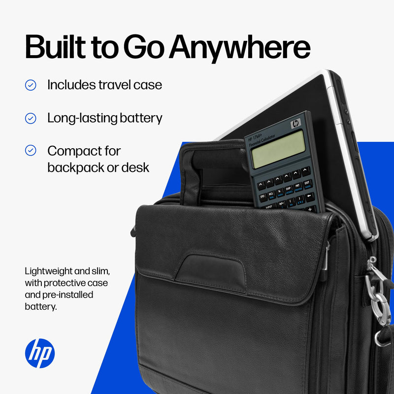 HP 17bII+ Financial Calculator – 250+ Professional Functions for Business, Finance & Accounting – RPN, Algebraic Entry, College Math Solver, 2-Line Display, 28KB Memory – Includes Case, Cleaning Cloth | For business, finance and accounting, college mat...