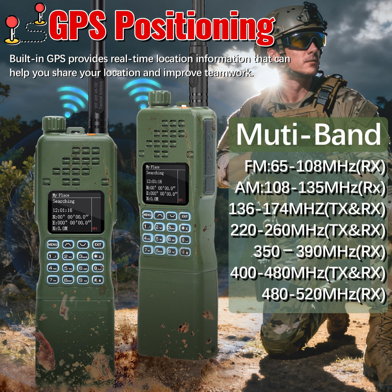 BAOFENG Radio Ham Radio Handheld AR-152 PRO 10W Rechargeable Walkie Talkies Long Range AR-5RM Two Way Radio NOAA Weather Radio GPS,APP Programming Copy Frequency USB Charger Survival Tactical Gear