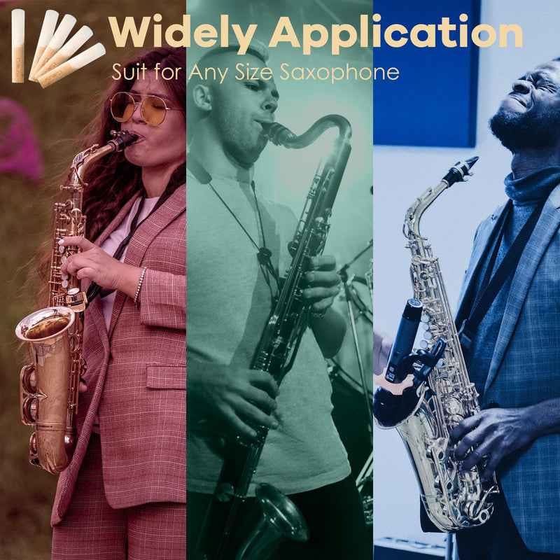 [AUSTRALIA] - Alto Saxophone Reeds 2.5, Professional Alto Sax Reeds 10Pack with Plastic Box, Thinner Reed Tip Advanced Cutting Technology for Saxophone Beginner and Player Strength 2.5 