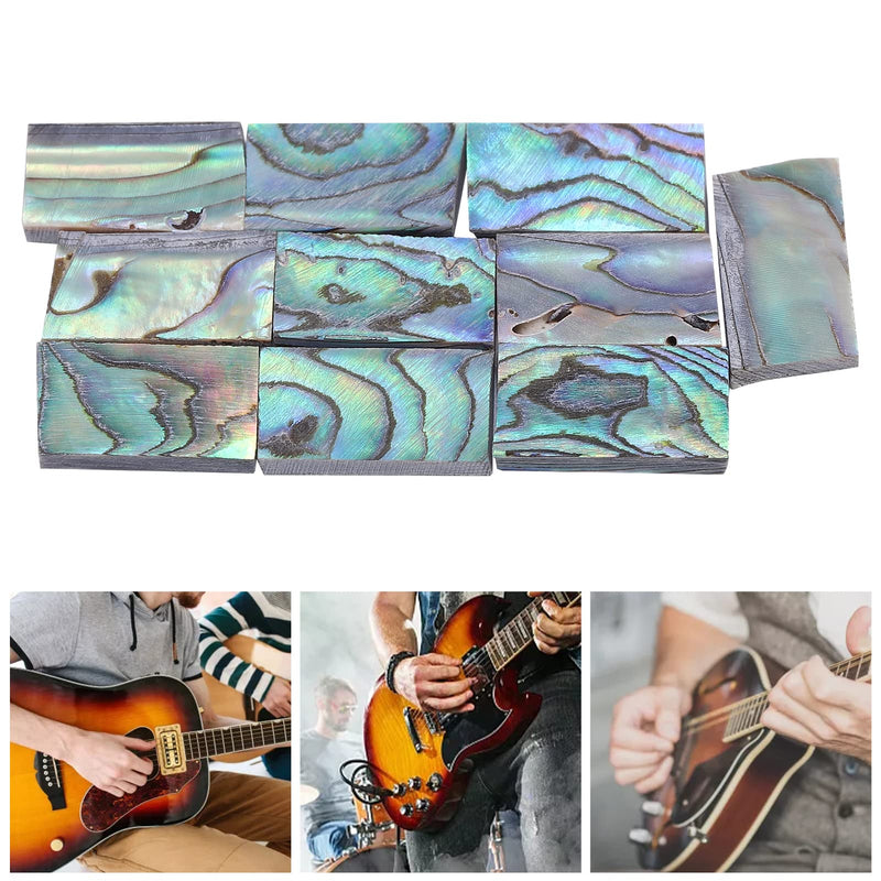 Abalone Shell Inlay, 10Pcs Nature Guitars Inlay Material Colourful for Mosaic Art for Jewelry Design