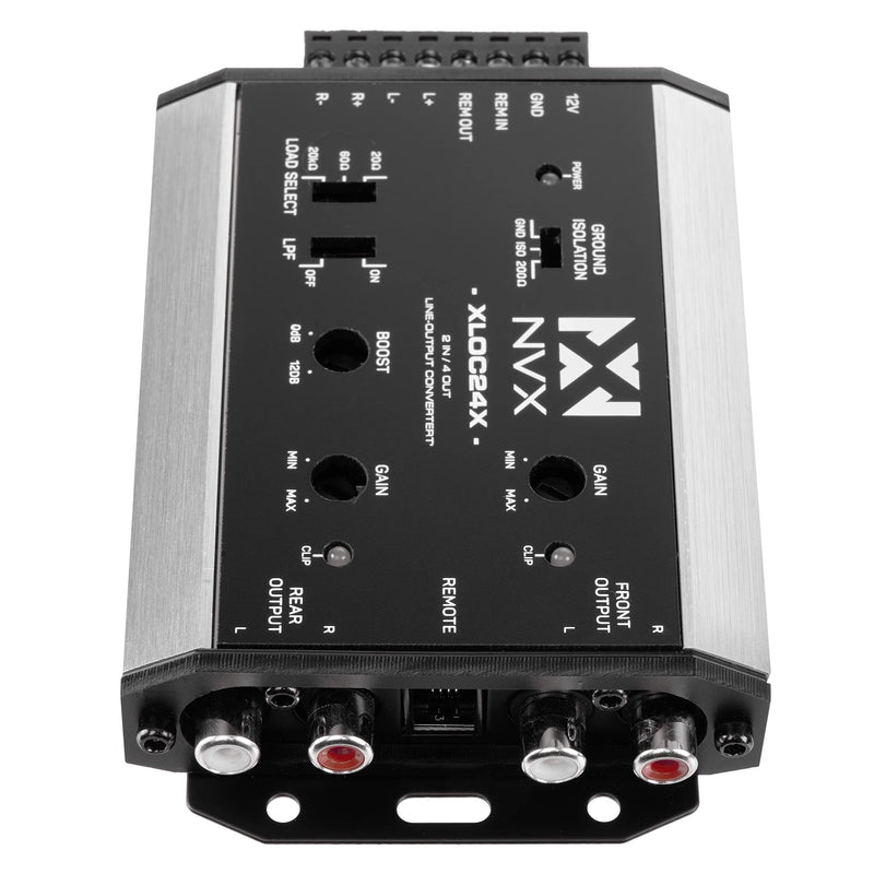 [AUSTRALIA] - NVX XLOC24X 2 inputs / 4 outputs High Voltage Active Line Output Converter with Impedance Matching and Remote Level Control 2 Input | 4 Output 