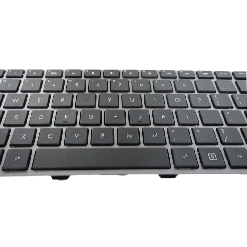 SUNMALL New Laptop Keyboard with Frame for HP ProBook 4540s 4540 4545s Series Compatible with Part Number 702237-001 683491-001 701485-001 Black US Layout Silver frame