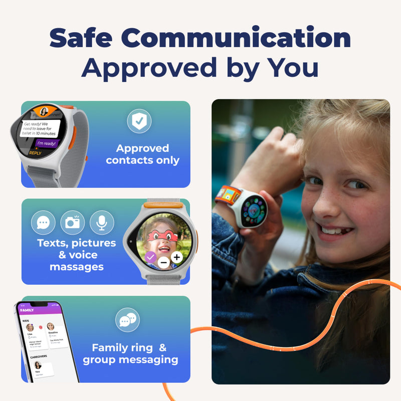 Nickwatch By Nickelodeon GPS Tracking Smartwatch with App, Chat & Call, Durable, SOS Call, Motion Games, Step Counter, School Mode & More Endless Fun for All Requires Data Plan-First Month Free