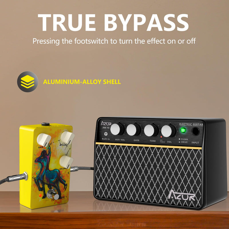 [AUSTRALIA] - AZOR SAG OVER DRIVE Analog Overdrive Pedal - True Bypass with Tilt-Angle Footswitch, High Gain Effects for Electric Guitar, 3-Knob Control (GAIN/VOLUME/TONE), DC9V Powered, Low Noise 