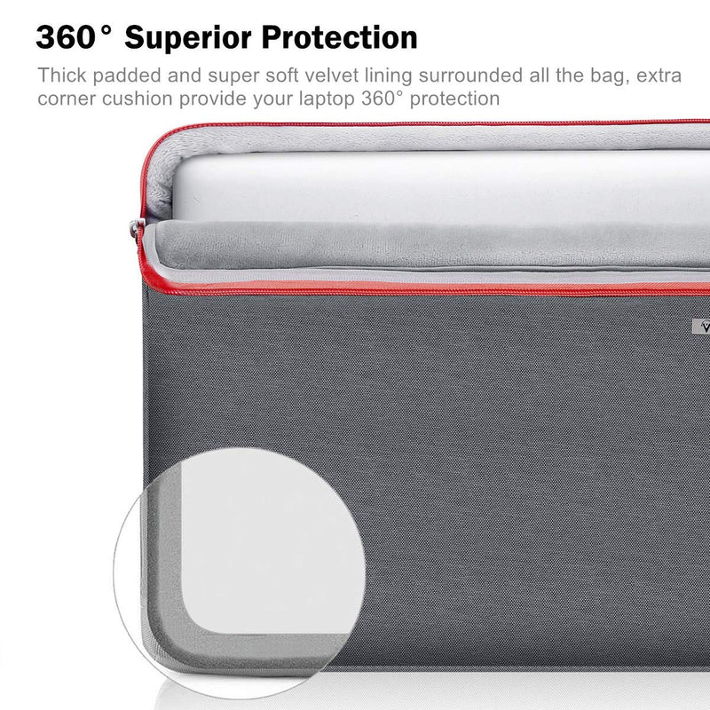 Voova Laptop Sleeve Case 15.6 16 Inch, 360° Protective Computer Carrying Bag Cover Compatible with MacBook Pro/Max 16 M3 M2 M1 2023-2019,Dell XPS 15,15-16" Hp Lenovo Acer Asus with Organizers,Grey 15.6-16 Inch Grey