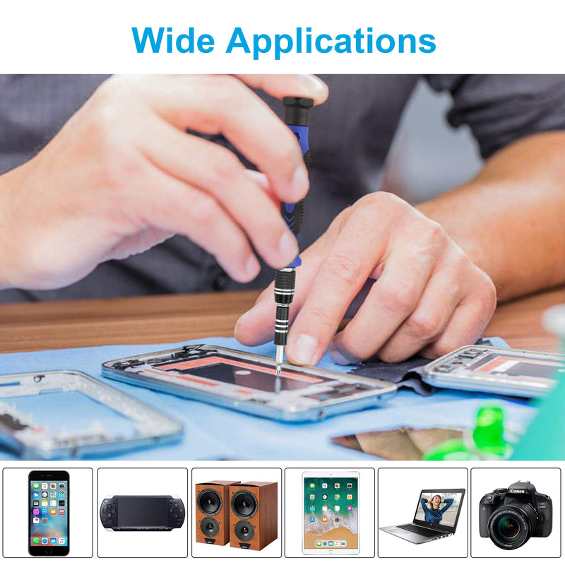 Precision Screwdriver Kit, XOOL 62 in 1 Electronics Repair Tool Kit, Magnetic Driver Kit with Flexible Shaft, Extension Rod for Mobile Phone, Smartphone, Game Console, PC, Tablet