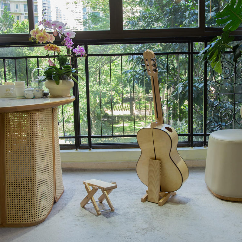 SPIKE Multifunctional Guitar Stand Two-in-one Guitar Footstool For Classical Guitar
