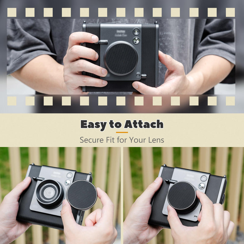 [AUSTRALIA] - JJC Aluminum Lens Cap Cover for Fujifilm Instax Wide Evo, Dustproof & Anti-Scratches Lens Protector with Soft EVA Interior & Silicone-Textured Surface, Accessories for Fuji Wide Evo 