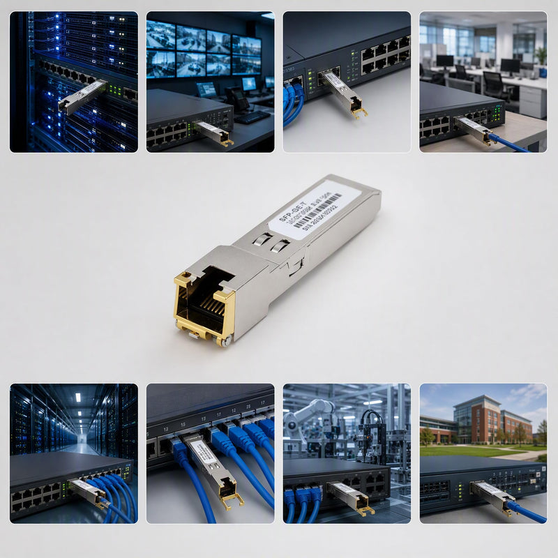 SFP Transceiver, SFP to RJ45, 1.25G Copper SFP to Ethernet Module (2PCS) | 10/100/1000Mbps Adaptive, Hot Pluggable, High Compatibility for Cisco Mikrotik Ethernet Switch 2PCS