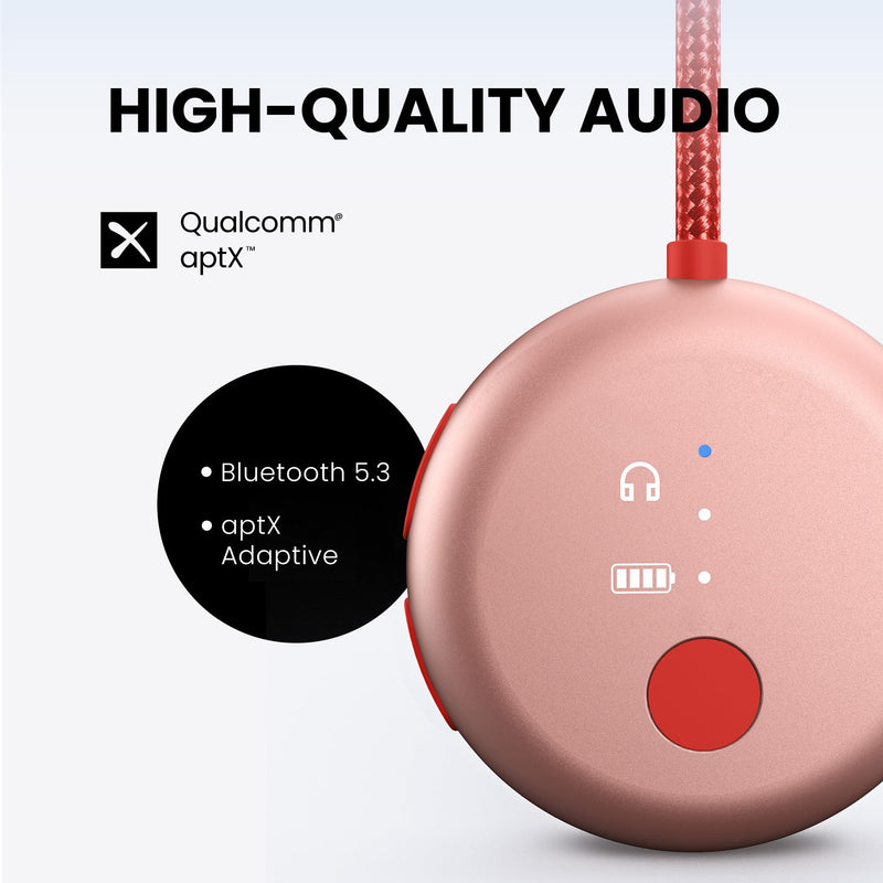 Avantree SoundJet R1& Clan N1 Bundle - Airplane Bluetooth 5.3 Adapter - Active Noise-Canceling Wireless Earbuds for Music, Calls While Commuting with Hybrid ANC, Transparency Mode
