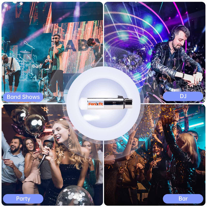 Wireless DMX512 Receiver No Latency DJ 2.4G DMX Wireless 1 Receiver Long Transmission Range DMX Light Controller for LED Stage Disco Party Church Bar Lighting(Receiver Only) Plug in Silver