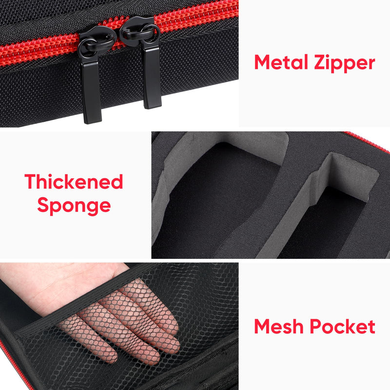 IMIKEYA Case: Portable Storage Box Case Hard EVA Cover Carrying Bag Dual Handheld Mic Shockproof with Zipper Hard Travel (Pack of 2) 30x15cm (Pack of 2)