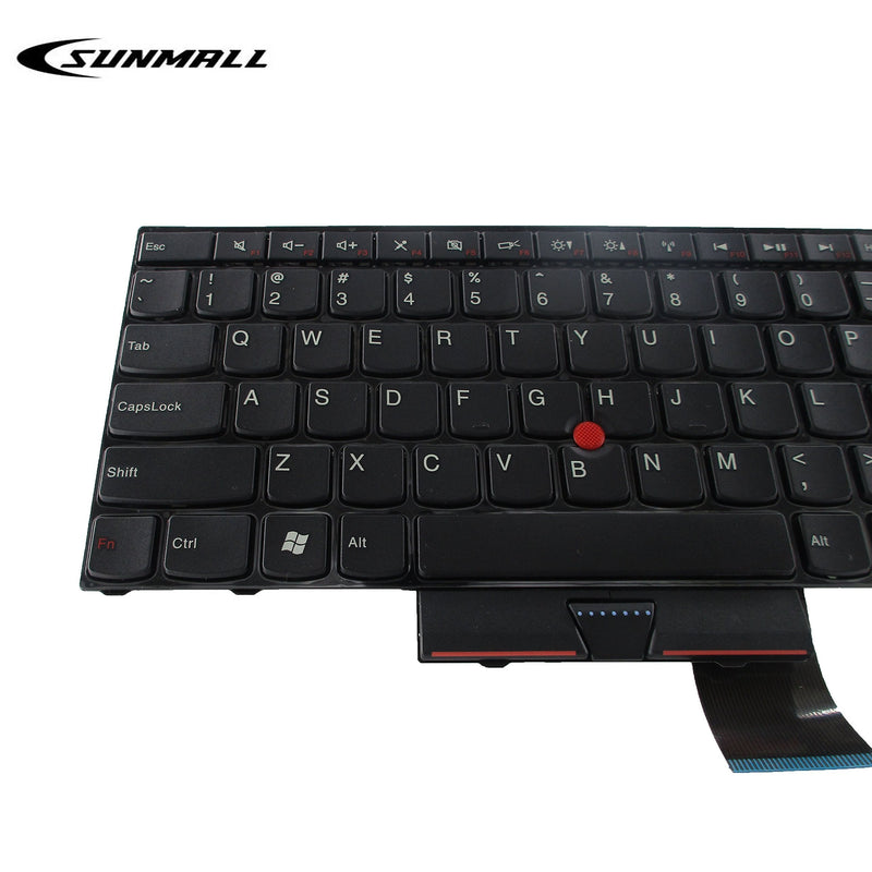 SUNMALL Laptop Keyboard Replacement for ThinkPad Edge E530 E530C E535 E545 Series Laptop 15.6 inch with The Number Keys Black US Layout No Backlight