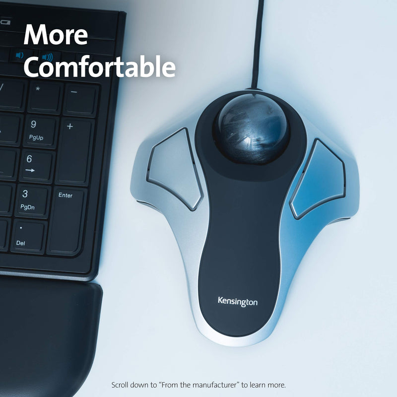 Kensington Orbit Trackball Mouse (K64327F), Silver/Black finger operated 1.0