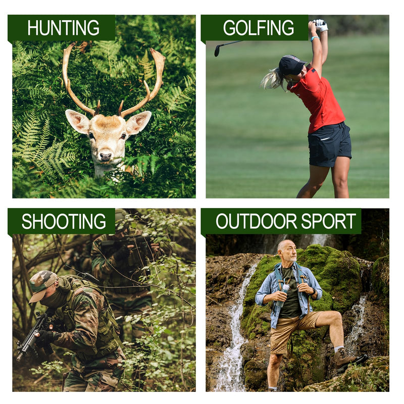 [AUSTRALIA] - Hunting Rangefinder 765/1093Y Laser Range Finder 6X Magnification, Distance/Angle/Speed Measure, Flagpole Locking Vibration Scan Compact Rangefinders Device for Golf, Hunting, Shooting & Hiking a. 765Y Camo 