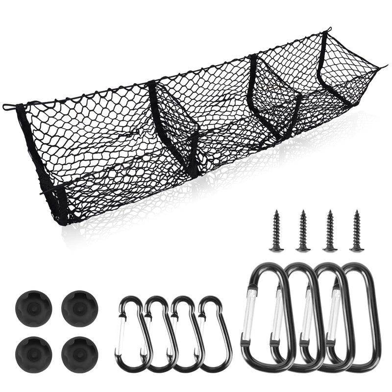 Kaishengyuan Car Phone Holder for Toyota Tacoma 2016-2023 & Detachable 3 Pocket Cargo Net Trunk Bed Organizer Heavy Duty Net