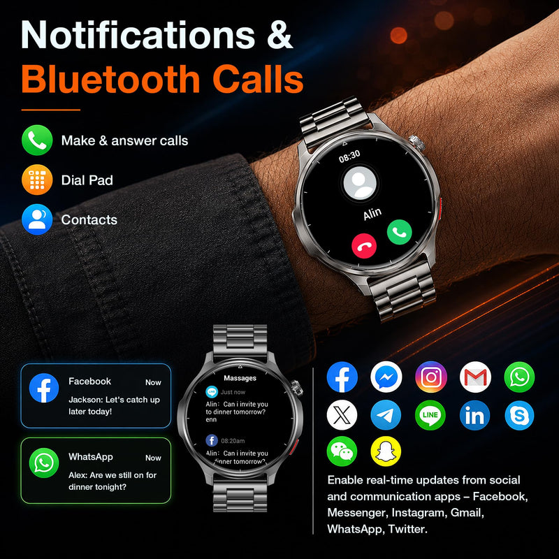 Smart Watch for Men,1000mAh Fitness Tracker 1.52" HD Smartwatch with Heart Rate SpO2 Blood Pressure Sleep Monitor, IP68 Waterproof/120+ Sports Modes, Watches for Men Compatible with Android iPhone Black
