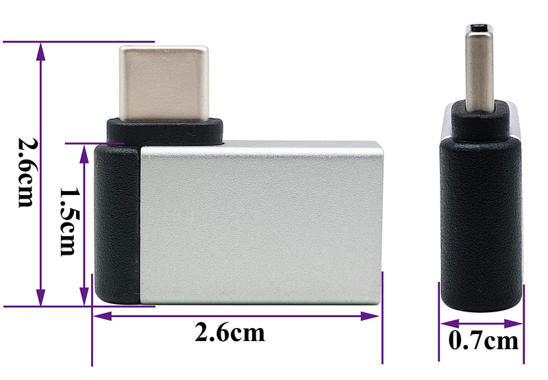 AAOTOKK Right Angle USB C to USB 3.0 Adapter 90 Degree Type C Male to USB A 3.0 Female Converter,On The Go(OTG) for Smartphone,Laptops,Mouse Keyboards,More USB and Type-C Devices (2 Pack-Silver M/F) silver M/F