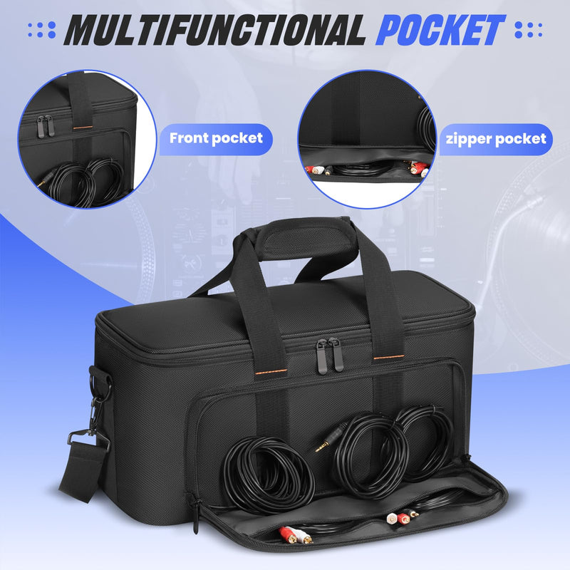 Mixer Carrying Bag Padded Compatible with Behringer X-AIR Series Mixers XR18 XR16 XR12, Mixer Soft Case with Carrying Handle & Shoulder Strap, DJ Gig Bag with Pocket for Mixer & Accessories