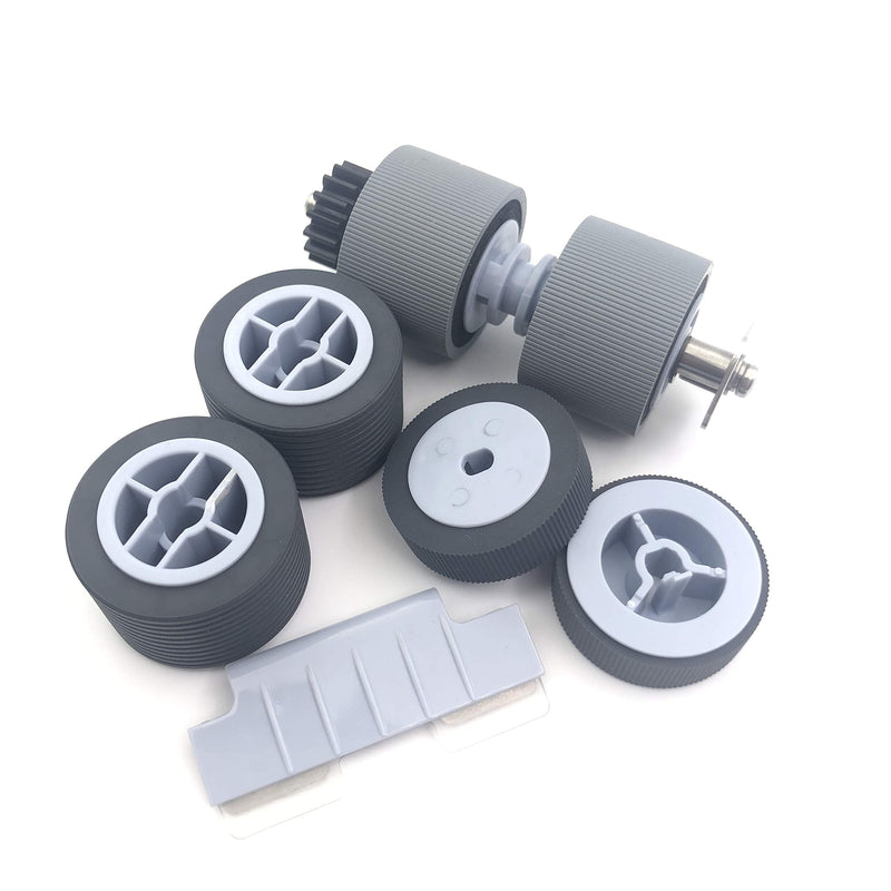 OKLILI PA03450-K011 PA03450-K012 PA03450-K013 PA03450-K014 Pick Roller Set Separator Roller Set Brake Roller Separation Pad Compatible with Fujitsu fi-5900C fi-5950 fi-5900 Scanner