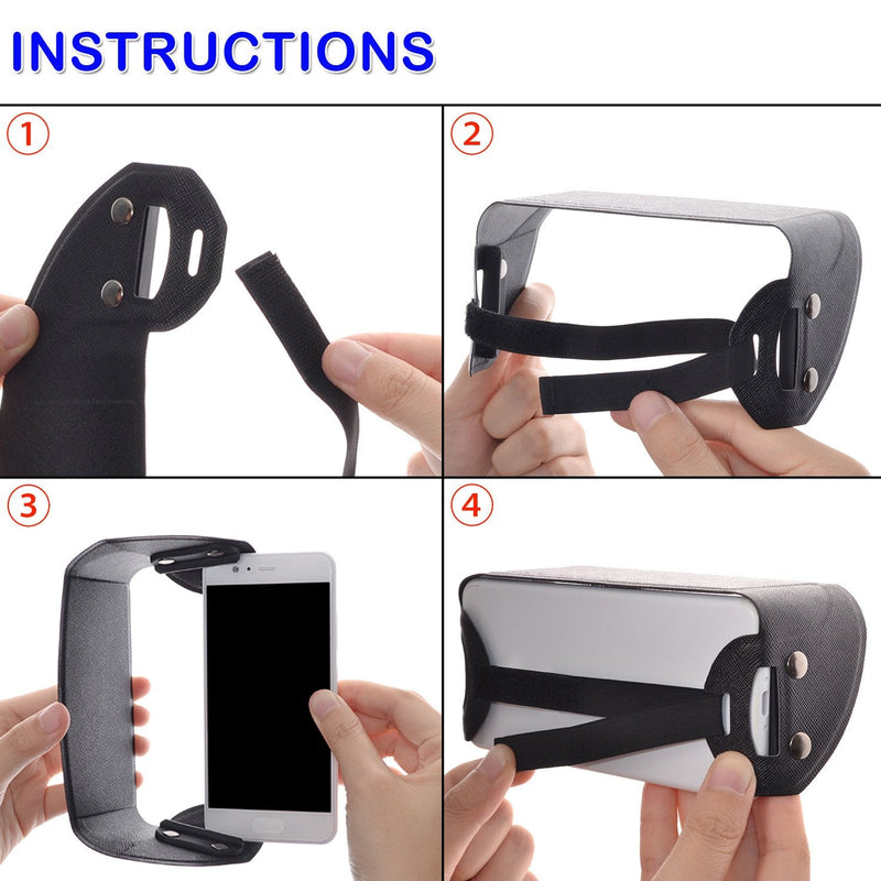 TFY Universal Phone Sun Shade & Glare Visor Shield for 4.5 to 6.1 Inch Smartphones - Compatible with iPhone 15/14 / 13/12 / XS/XR / 8 / SE