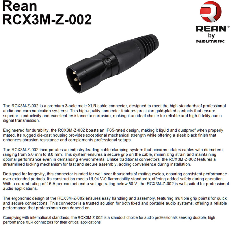 WBC-VALUELINE-2CS (22 AWG) - 4 Units - 6 Foot–Low-Capacitance Shielded Balanced Flexible Microphone, Active-Speaker & Interconnect Cables with Neutrik-Rean IP65 Rated Gold XLR Connectors