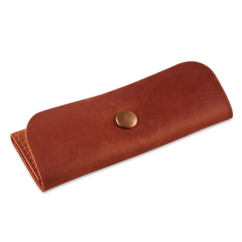 [AUSTRALIA] - Leather Guitar Pick Holder, Guitar Pick Holder Case Bag, Plectrum Case Bag, Pick Cover, Gift for Guitar Players (Cognac) Cognac 