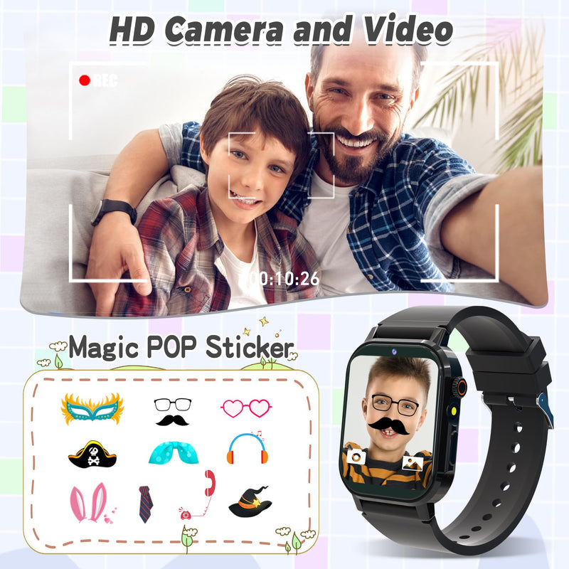 Phyulls Smart Watch for Kids with Games Camera Video Recorder Music Alarm Calculator Calendar Flashlight Stopwatch Pedometer Gift Toys for 3-12 Years Old Boys and Girls