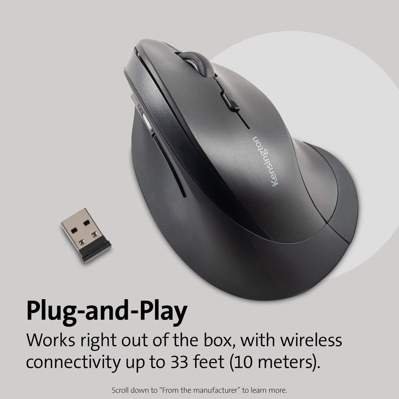 Kensington Ergonomic Vertical Wireless Mouse (K75575WW)