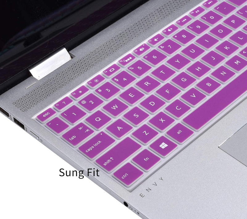 Keyboard Cover for HP Laptop 15-dy 15-dw 15-bs/bw 15-cb/cc/cd/cs 15-ef 15t 15z 15t-dy200 15t-dw300 15-dy2024nr dy2021nr dw3033dx dw1083wm HP Spectre x360 15t eb0043dx/ 15-ef1023dx ef2126wm, Purple