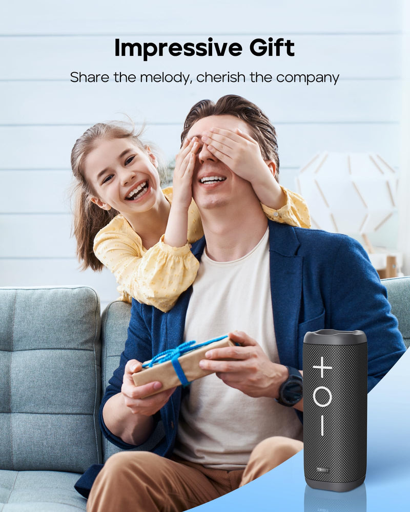 Tribit StormBox 2 Bluetooth Speaker with 34W 360° Surround Sound, XBass Tech, 24H Playtime, IPX7 Waterproof, Bluetooth 5.3, TWS Pairing Portable Wireless Speaker for Outdoor