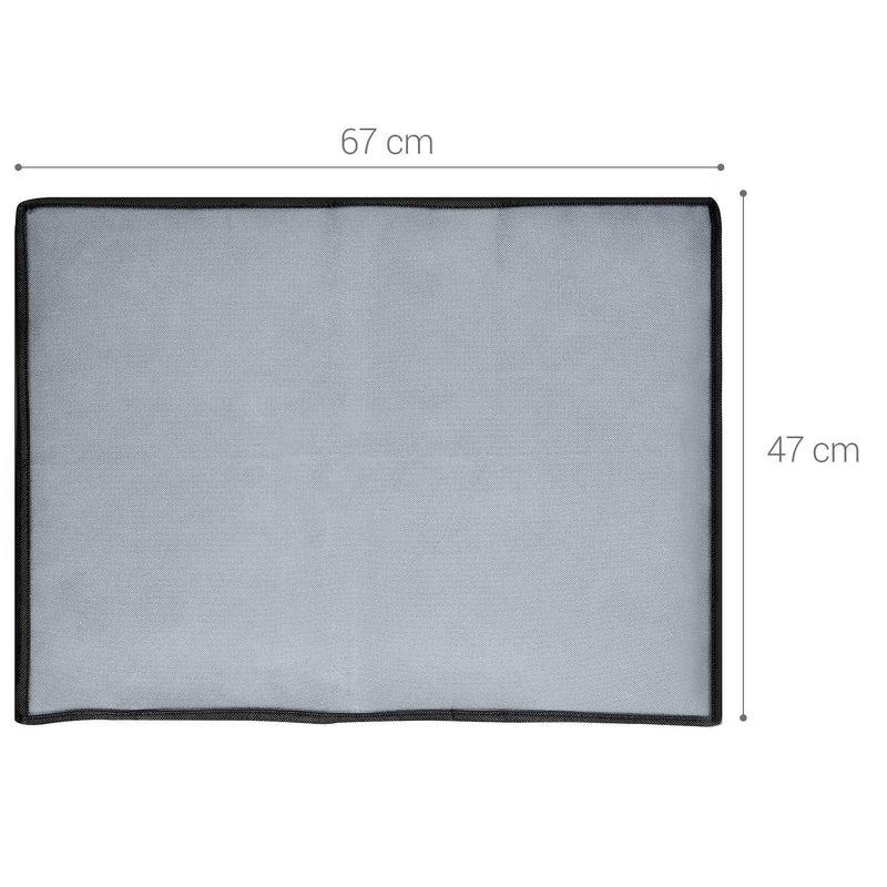 kwmobile Monitor Cover Compatible with 27-28" Monitor - Monitor Cover Dust PC Screen Protector - Light Grey